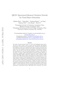 QEAN: Quaternion-Enhanced Attention Network for Visual Dance Generation