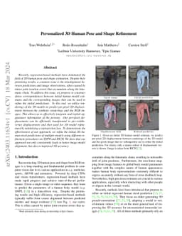 Personalized 3D Human Pose and Shape Refinement