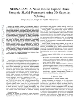 NEDS-SLAM: A Novel Neural Explicit Dense Semantic SLAM Framework using
  3D Gaussian Splatting
