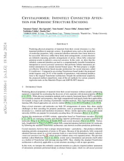 Crystalformer: Infinitely Connected Attention for Periodic Structure
  Encoding