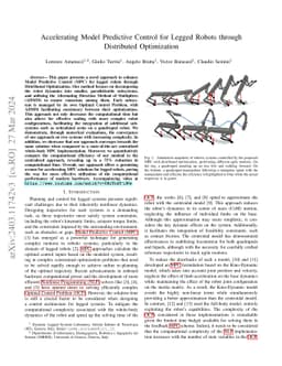 Accelerating Model Predictive Control for Legged Robots through Distributed Optimization