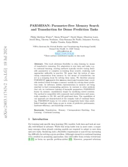 PARMESAN: Parameter-Free Memory Search and Transduction for Dense Prediction Tasks