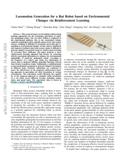 Locomotion Generation for a Rat Robot based on Environmental Changes via
  Reinforcement Learning