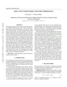 PAON: A New Neuron Model using Padé Approximants