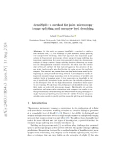 denoiSplit: a method for joint image splitting and unsupervised
  denoising