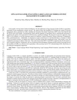 GPT-4 as Evaluator: Evaluating Large Language Models on Pest Management
  in Agriculture