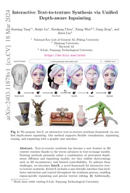 InTeX: Interactive Text-to-texture Synthesis via Unified Depth-aware
  Inpainting