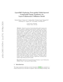 LayerDiff: Exploring Text-guided Multi-layered Composable Image
  Synthesis via Layer-Collaborative Diffusion Model
