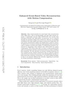 Enhanced Event-Based Video Reconstruction with Motion Compensation