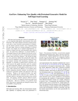 GenView: Enhancing View Quality with Pretrained Generative Model for
  Self-Supervised Learning