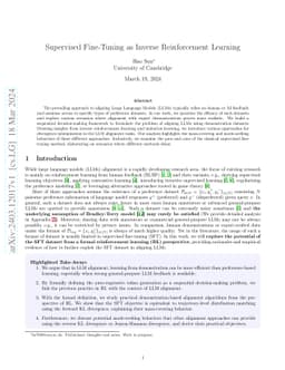 Supervised Fine-Tuning as Inverse Reinforcement Learning