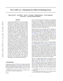 RouterBench: A Benchmark for Multi-LLM Routing System