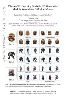 VFusion3D: Learning Scalable 3D Generative Models from Video Diffusion
  Models