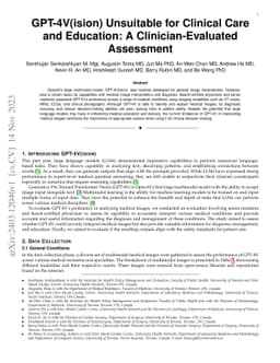 GPT-4V(ision) Unsuitable for Clinical Care and Education: A
  Clinician-Evaluated Assessment