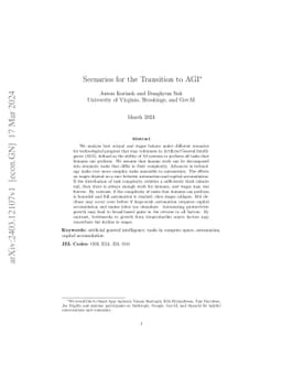 Scenarios for the Transition to AGI