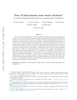 Does AI help humans make better decisions? A methodological framework
  for experimental evaluation
