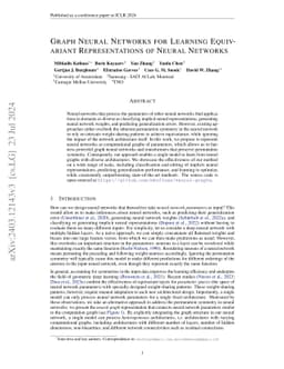 Graph Neural Networks for Learning Equivariant Representations of Neural
  Networks