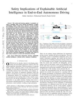Safety Implications of Explainable Artificial Intelligence in End-to-End Autonomous Driving