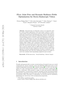 FLex: Joint Pose and Dynamic Radiance Fields Optimization for Stereo
  Endoscopic Videos
