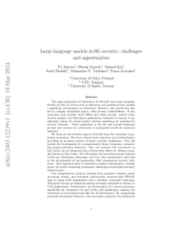 Large language models in 6G security: challenges and opportunities