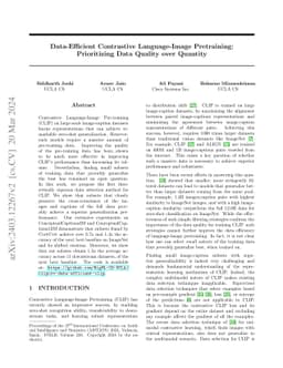 Data-Efficient Contrastive Language-Image Pretraining: Prioritizing Data
  Quality over Quantity