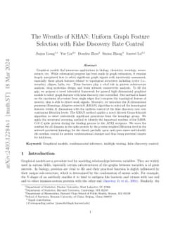 The Wreaths of KHAN: Uniform Graph Feature Selection with False
  Discovery Rate Control