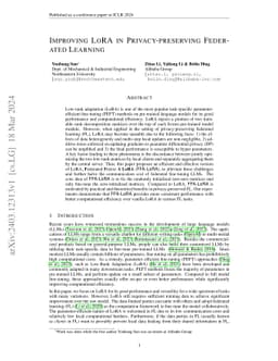 Improving LoRA in Privacy-preserving Federated Learning