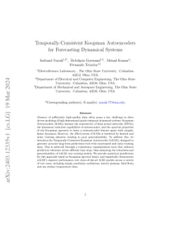 Temporally-Consistent Koopman Autoencoders for Forecasting Dynamical Systems