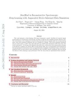 Sim2Real in Reconstructive Spectroscopy: Deep Learning with Augmented
  Device-Informed Data Simulation