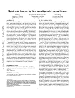 Algorithmic Complexity Attacks on Dynamic Learned Indexes