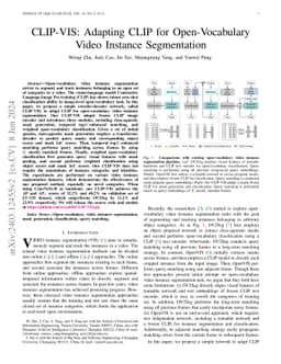 CLIP-VIS: Adapting CLIP for Open-Vocabulary Video Instance Segmentation