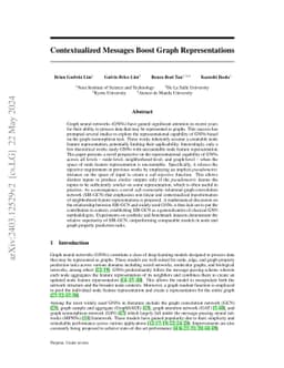 Contextualized Messages Boost Graph Representations