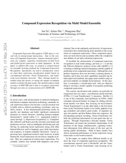 Compound Expression Recognition via Multi Model Ensemble