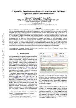 AlphaFin: Benchmarking Financial Analysis with Retrieval-Augmented
  Stock-Chain Framework