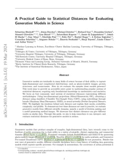 A Practical Guide to Statistical Distances for Evaluating Generative
  Models in Science