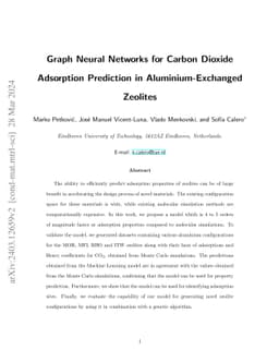 Graph Neural Networks for Carbon Dioxide Adsorption Prediction in
  Aluminium-Exchanged Zeolites