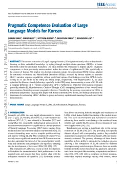 Pragmatic Competence Evaluation of Large Language Models for Korean