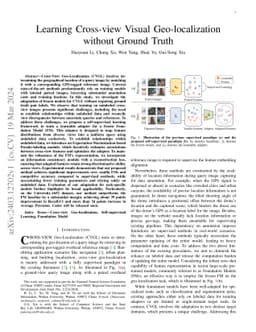 Learning Cross-view Visual Geo-localization without Ground Truth