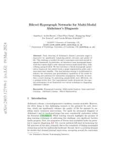 Bilevel Hypergraph Networks for Multi-Modal Alzheimer's Diagnosis