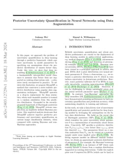 Posterior Uncertainty Quantification in Neural Networks using Data
  Augmentation