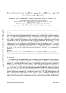 Inter- and intra-uncertainty based feature aggregation model for
  semi-supervised histopathology image segmentation