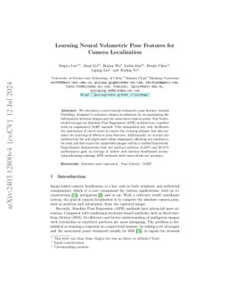 Learning Neural Volumetric Pose Features for Camera Localization