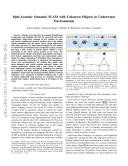 Opti-Acoustic Semantic SLAM with Unknown Objects in Underwater
  Environments