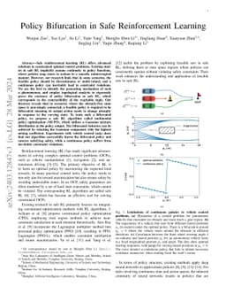 Policy Bifurcation in Safe Reinforcement Learning