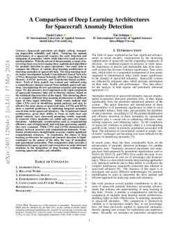 A Comparison of Deep Learning Architectures for Spacecraft Anomaly
  Detection