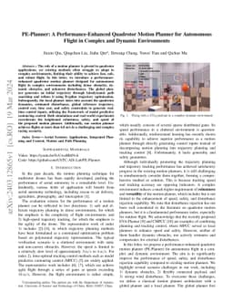 PE-Planner: A Performance-Enhanced Quadrotor Motion Planner for
  Autonomous Flight in Complex and Dynamic Environments