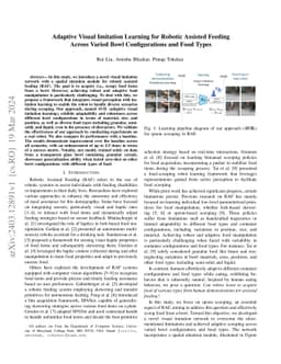 Adaptive Visual Imitation Learning for Robotic Assisted Feeding Across
  Varied Bowl Configurations and Food Types