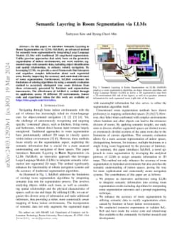 Semantic Layering in Room Segmentation via LLMs