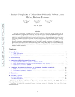 Sample Complexity of Offline Distributionally Robust Linear Markov
  Decision Processes