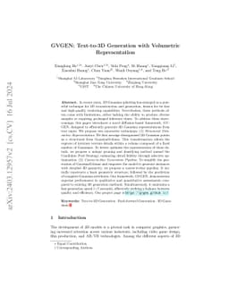 GVGEN: Text-to-3D Generation with Volumetric Representation